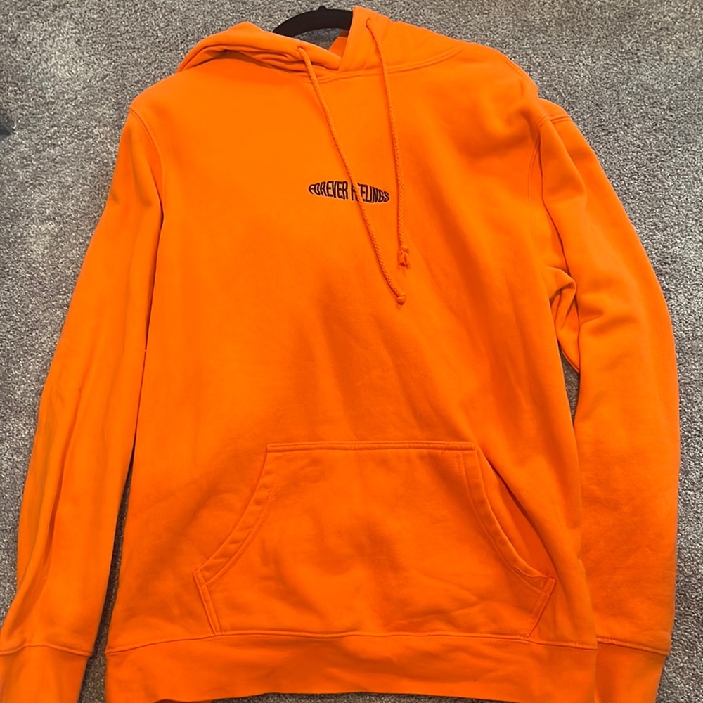 orange forever feelings sweatshirt from pacsun